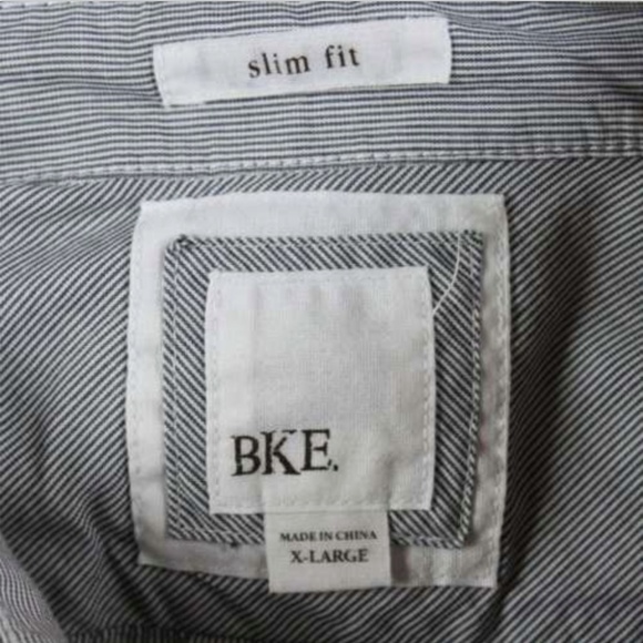 Buckle Men's XL Slim Fit Gray Metal Button Shirt - Picture 3 of 7